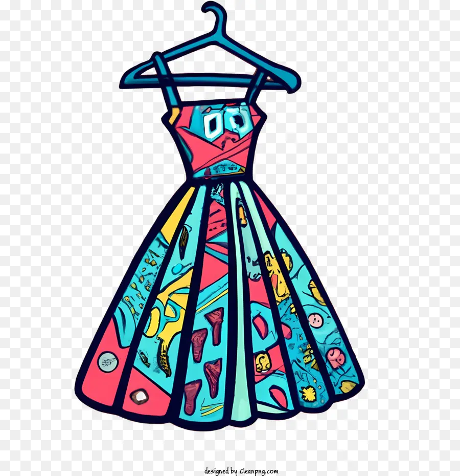 мультипликационное платье，Платье PNG