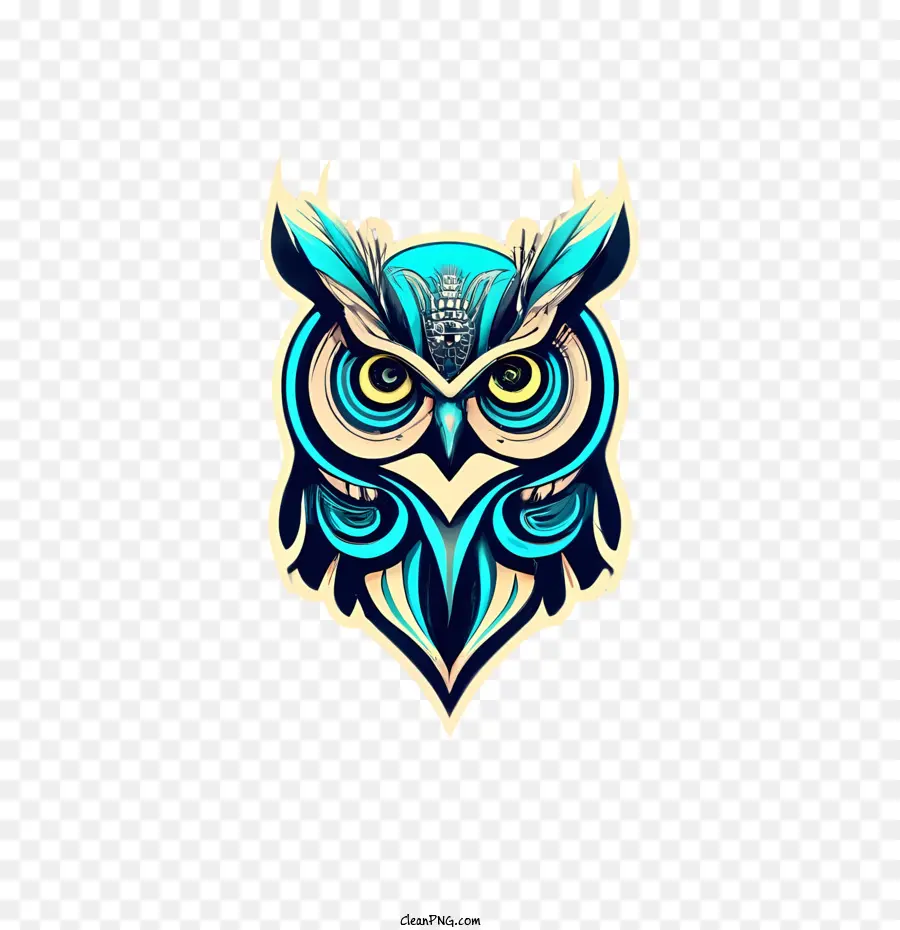 логотип сова，зловеще PNG