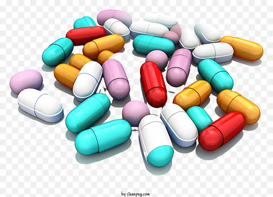 Pills，разноцветные PNG