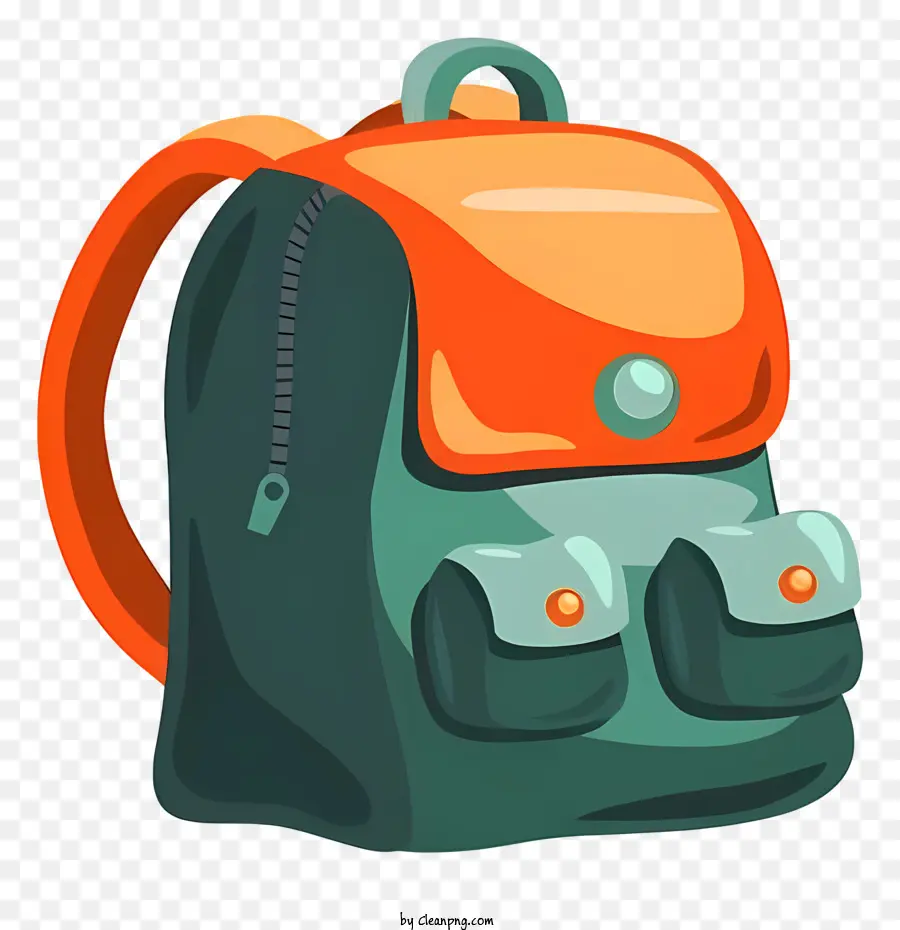 Рюкзак，синяя и оранжевая цветовая схема PNG