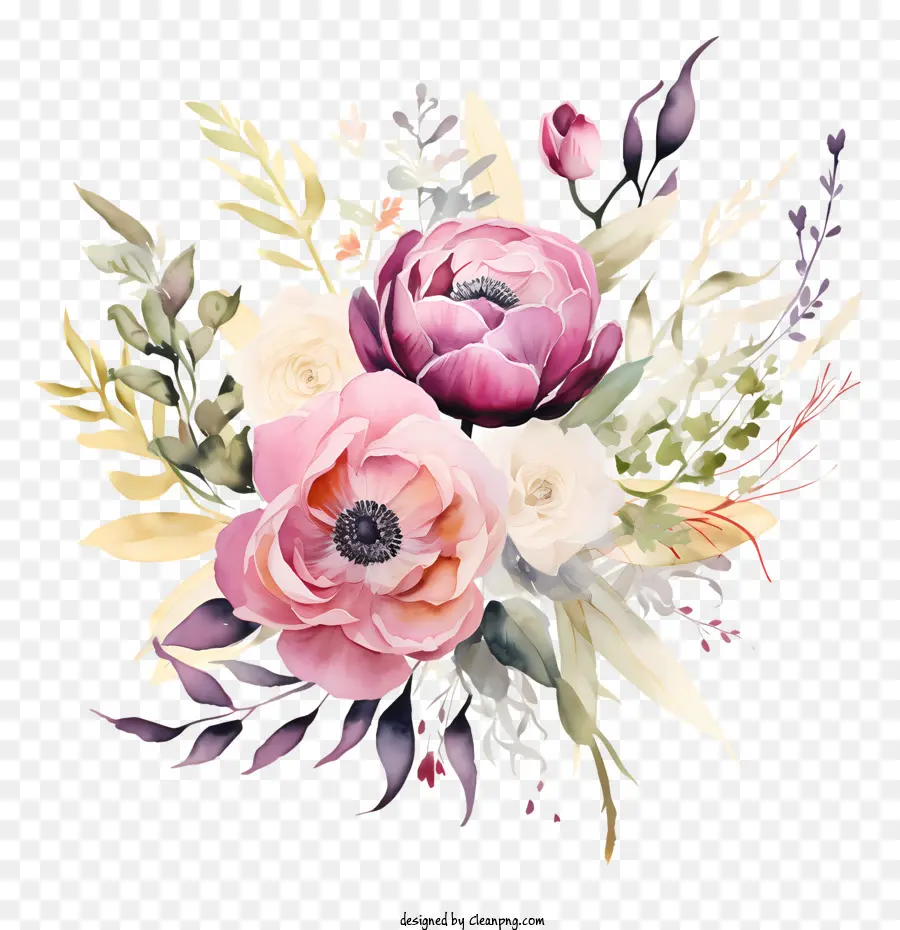 Свадебное цветочное искусство，букет PNG