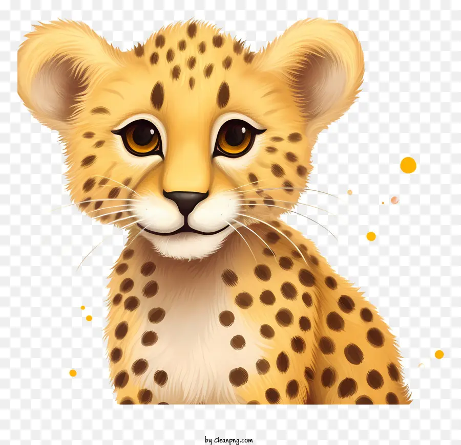 ребенок леопард，Желтый пятно PNG