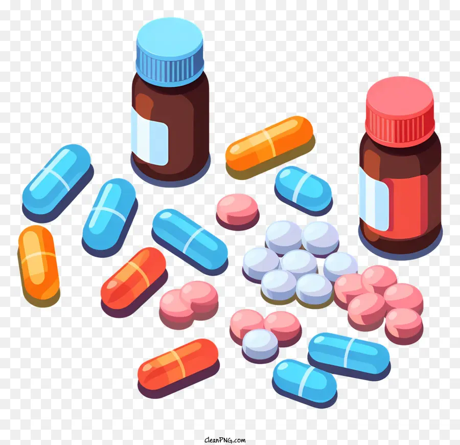 Pills，Цветные таблетки PNG