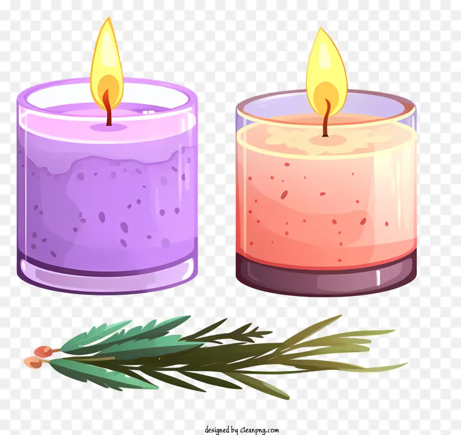 зажженные свечи，Розовая Свеча PNG