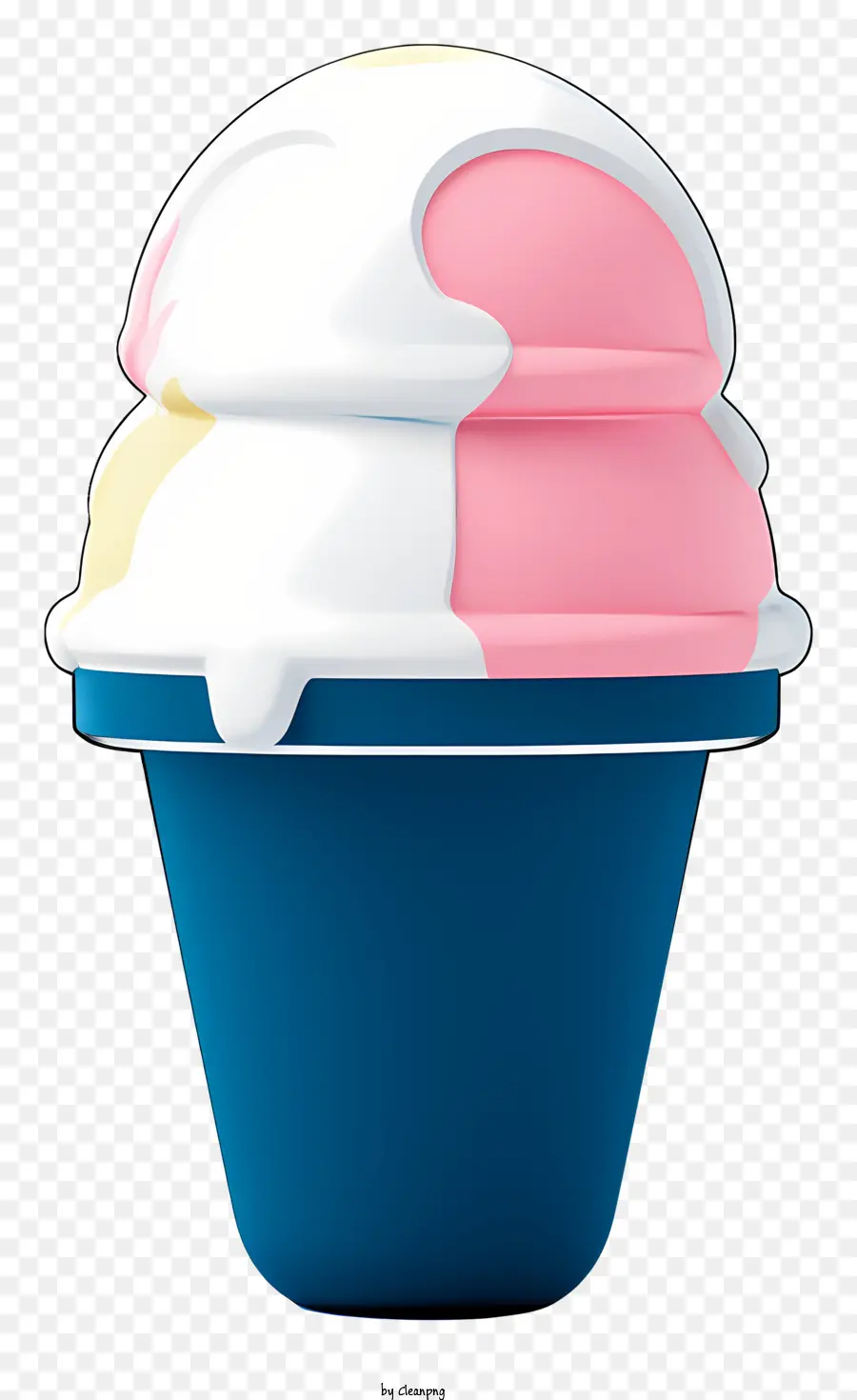Ice Cream Cone，синий пластик PNG
