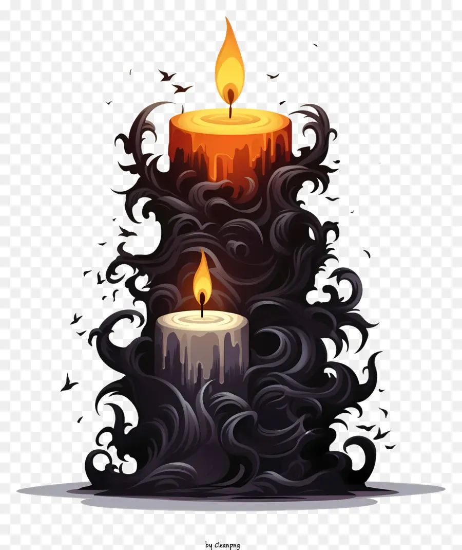 свеча рисунок，две свечи PNG