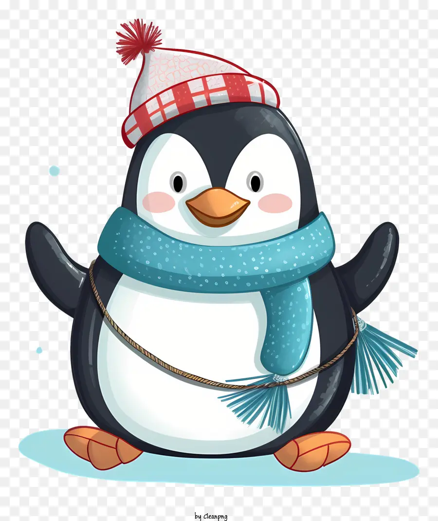 мультфильм пингвин，Зимние аксессуары PNG