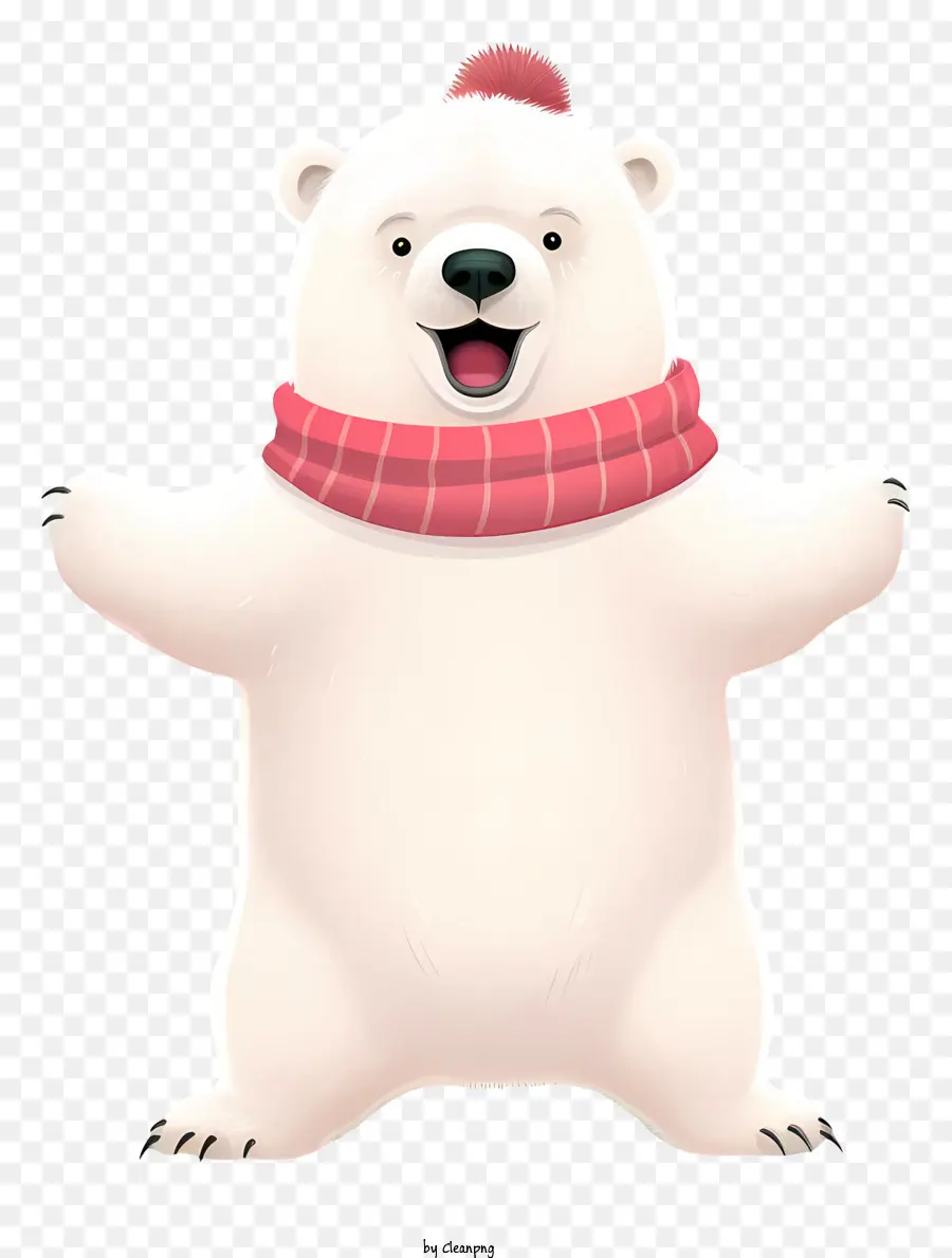 мультипликационный белый медведь，Белый белый медведь PNG