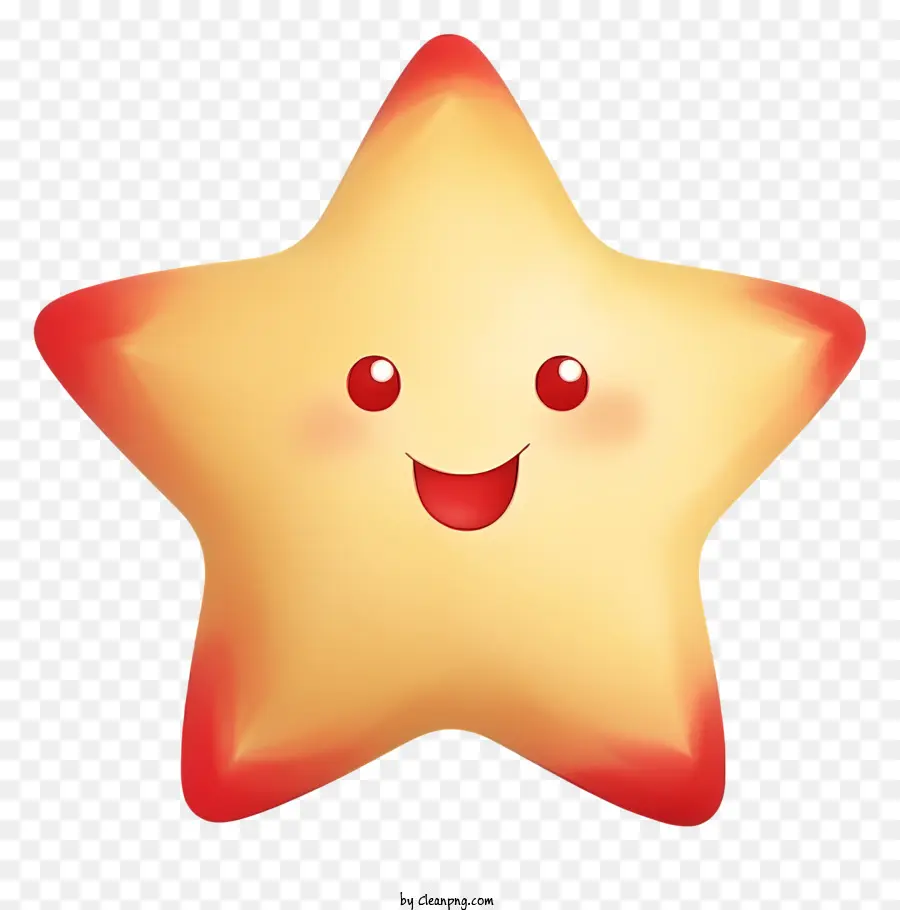 Звездный эмодзи，Улыбающаяся звезда PNG