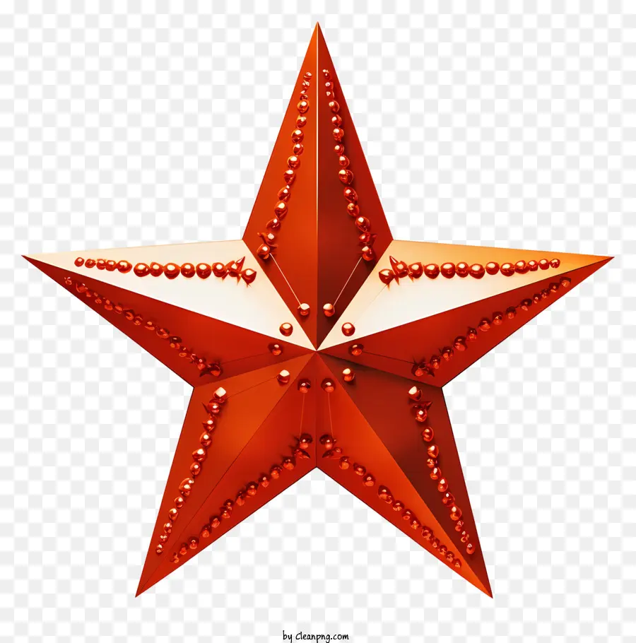 Красная металлическая звезда，Металлические шпильки PNG