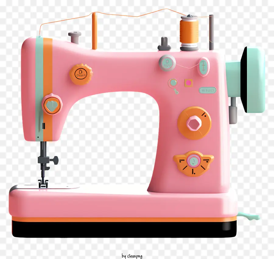 Розовая швейная машина，игла резьба PNG