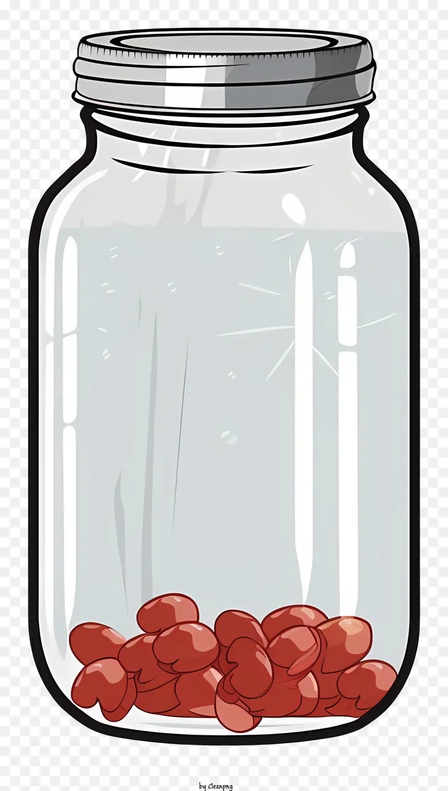 стеклянный опарник，красная фасоль PNG