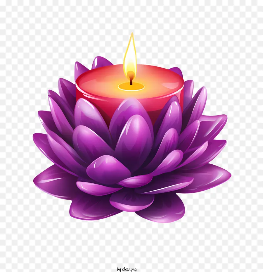 Свеча лотос цветок，Цветок Лотоса PNG