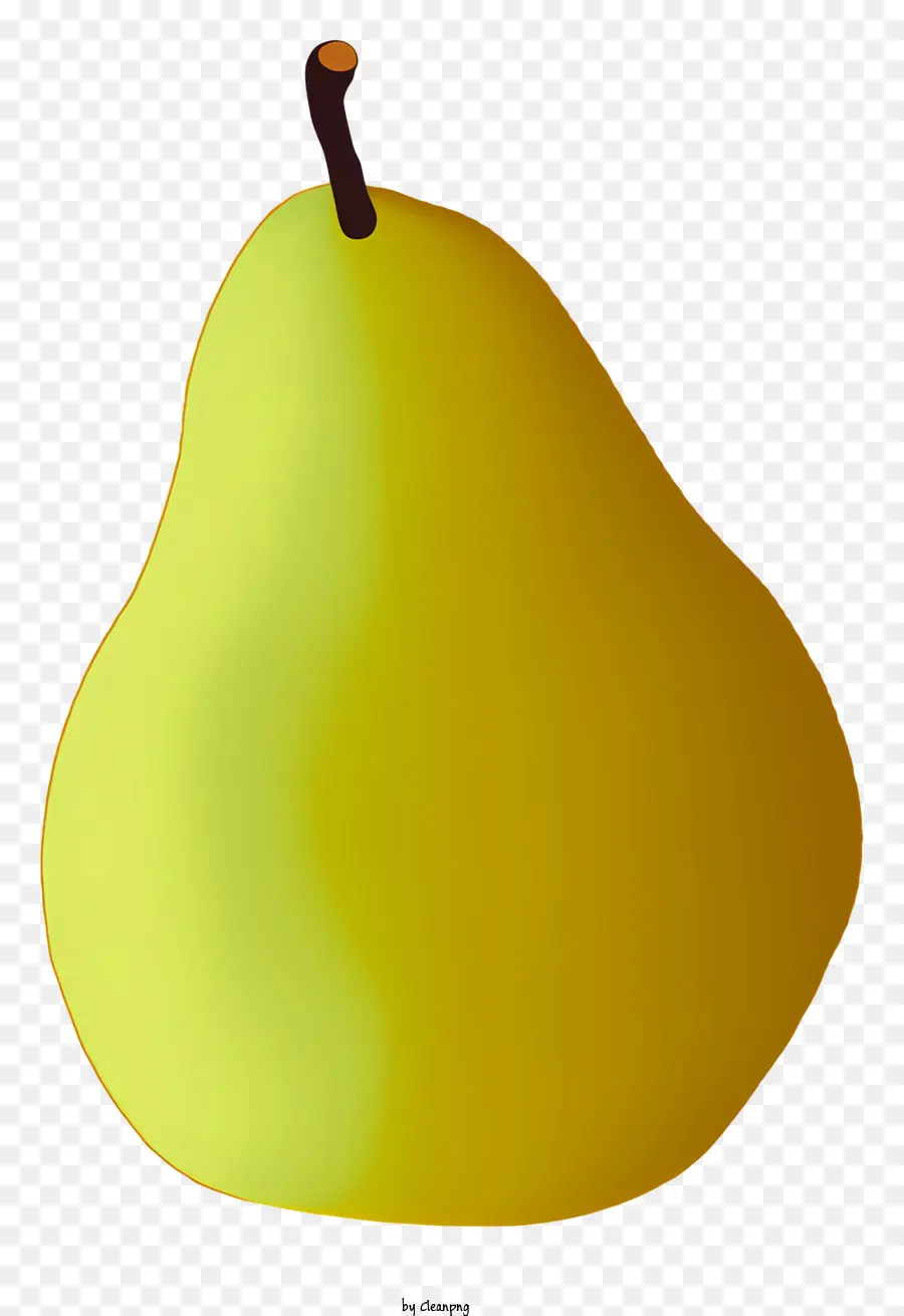 Желтая груша，черный фон PNG
