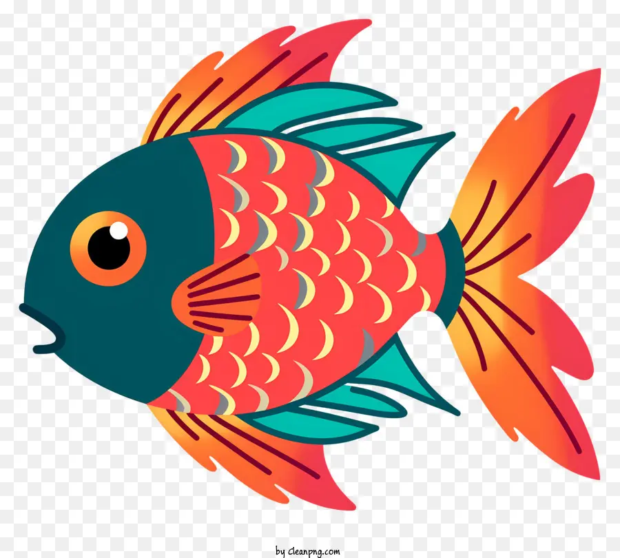 Рыбы，мультяшном стиле PNG