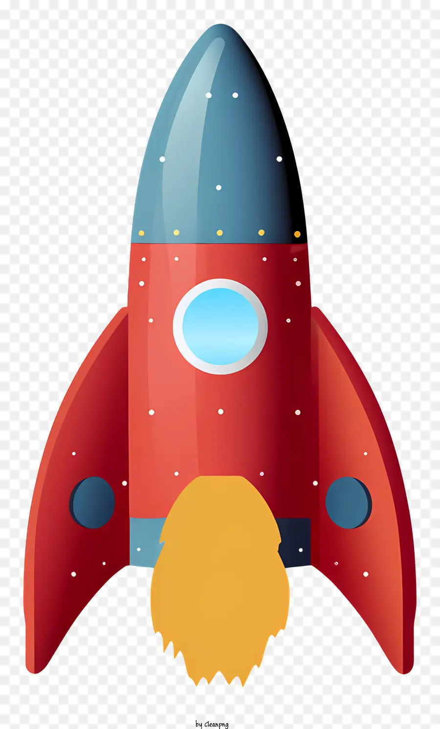 ракетный корабль，красная и синяя ракета PNG