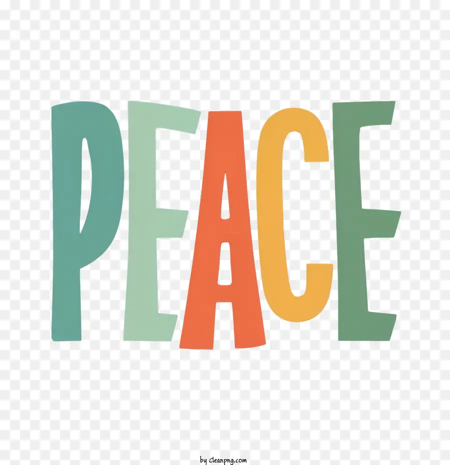 Peace，красочные PNG