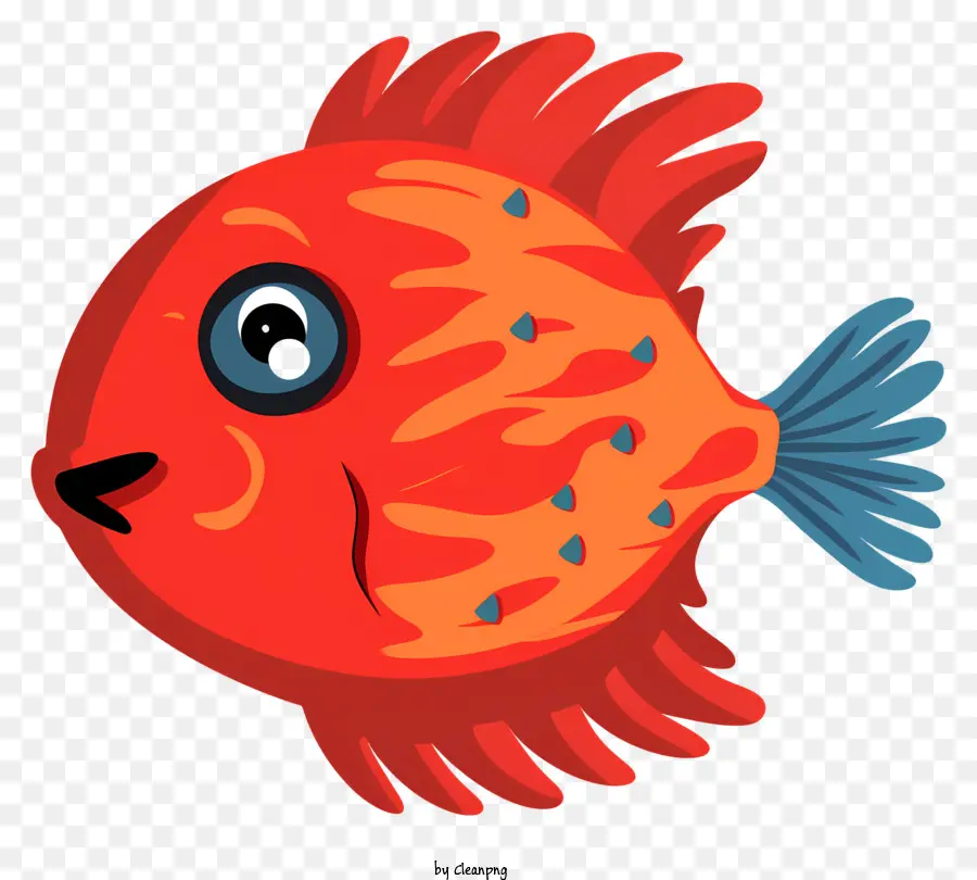 оранжевый рыбы，голубые глаза PNG