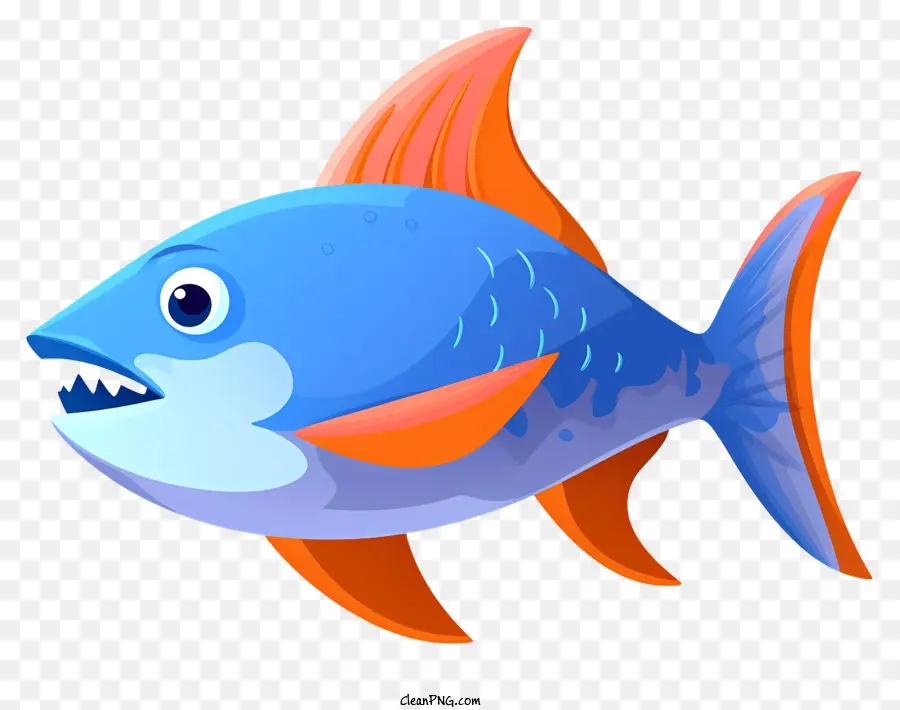 красочная рыба，оранжевая и голубая рыба PNG