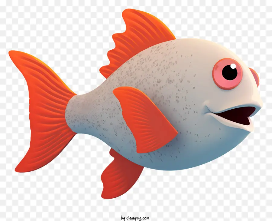 мелкая рыба，белые и оранжевые полосатые плавники PNG