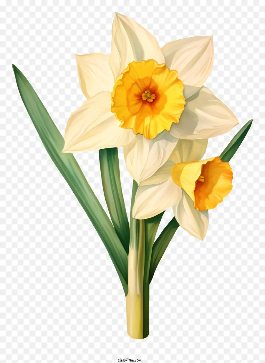 Нарцисс，белый цветок PNG