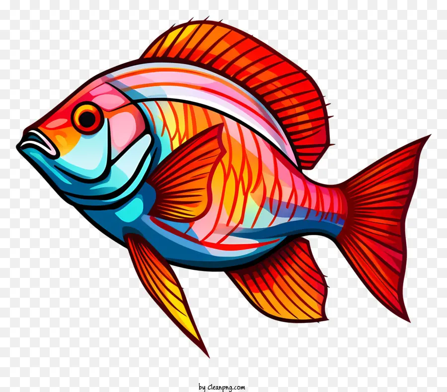 красочная рыба，динамическая рыба PNG