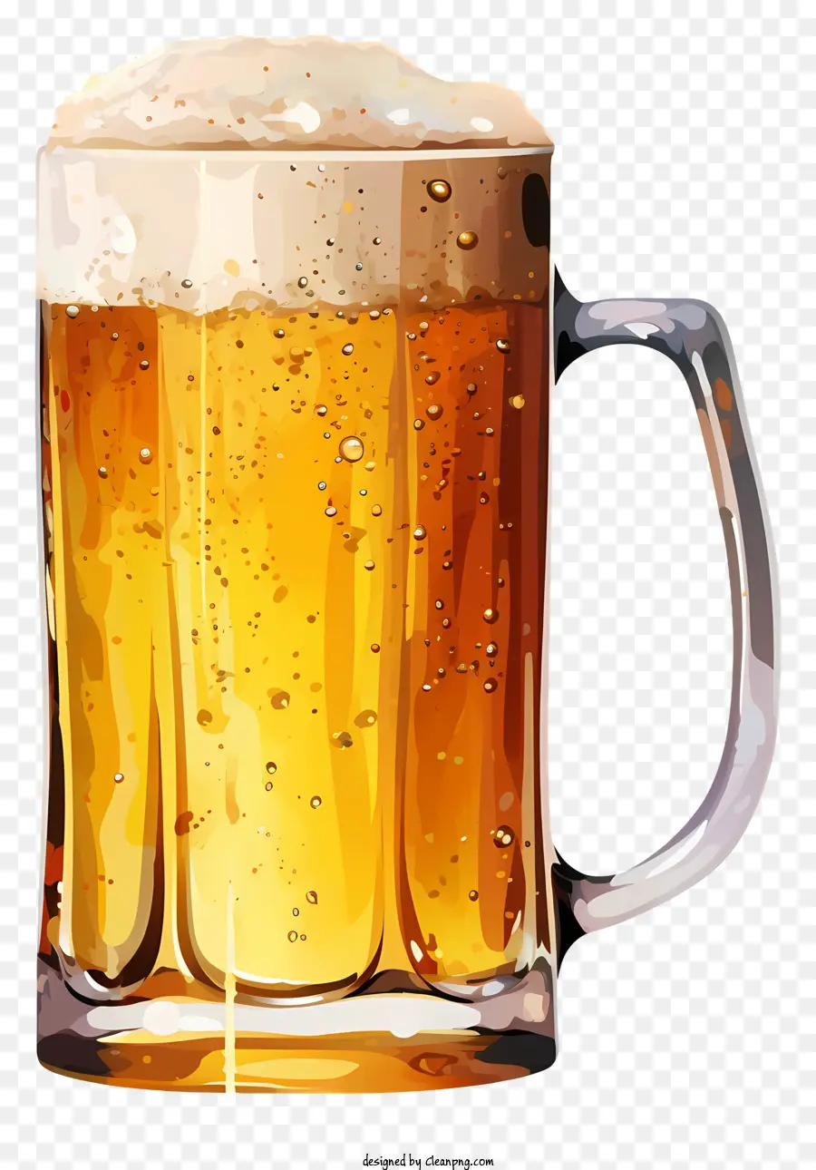 Стеклянная Пивная Кружка，пенистое пиво PNG