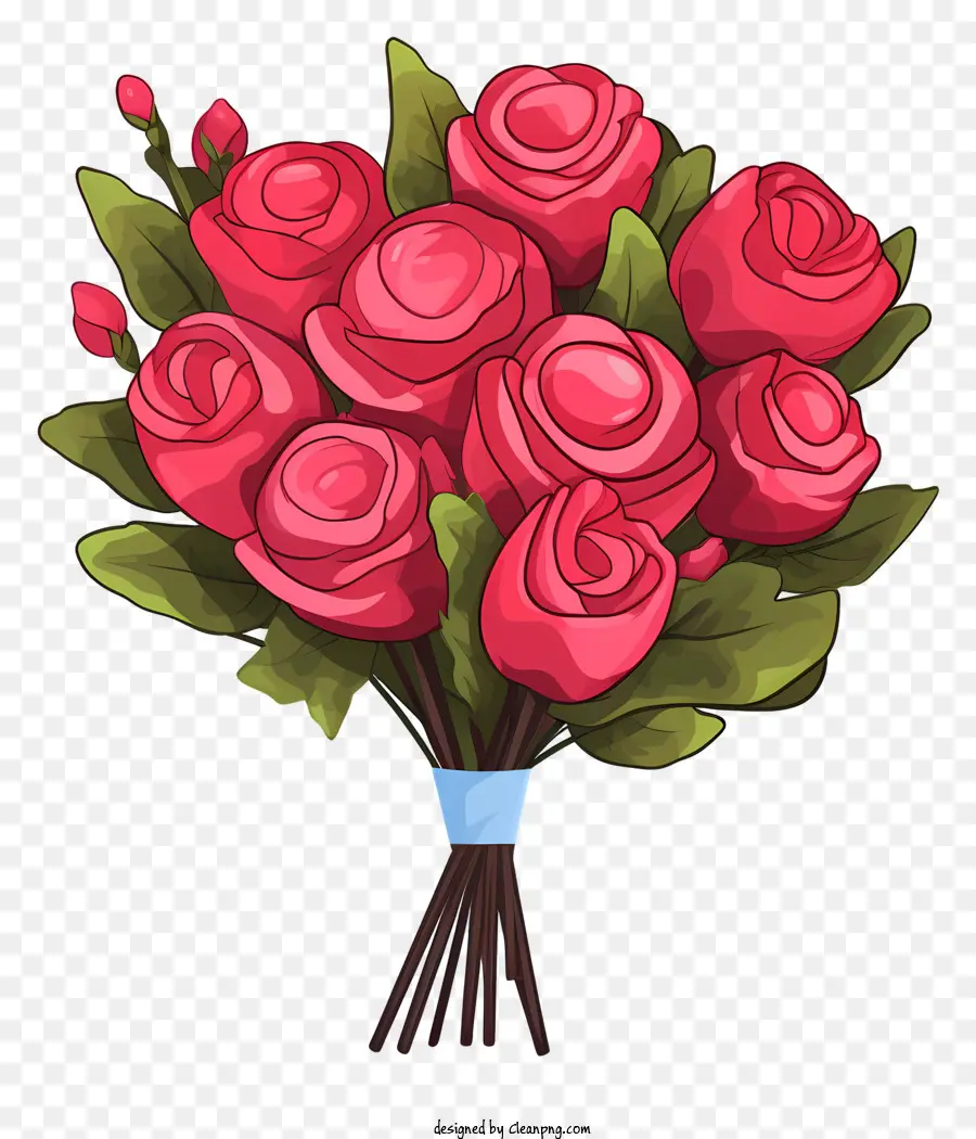 розовые розы，букет PNG