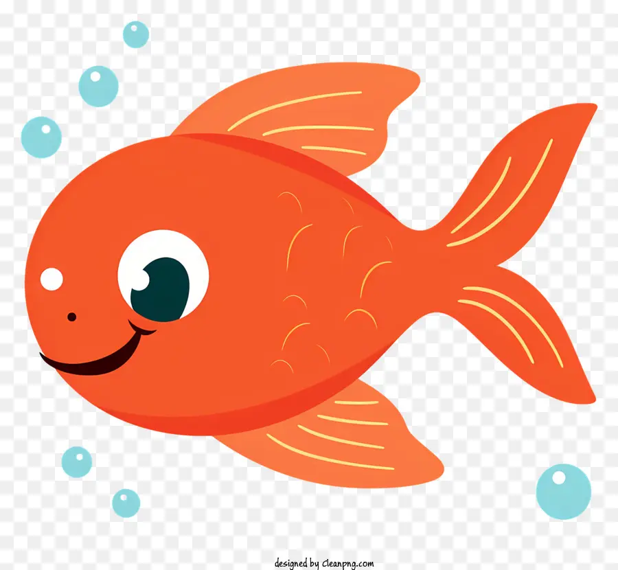 оранжевый рыбы，белые глаза PNG