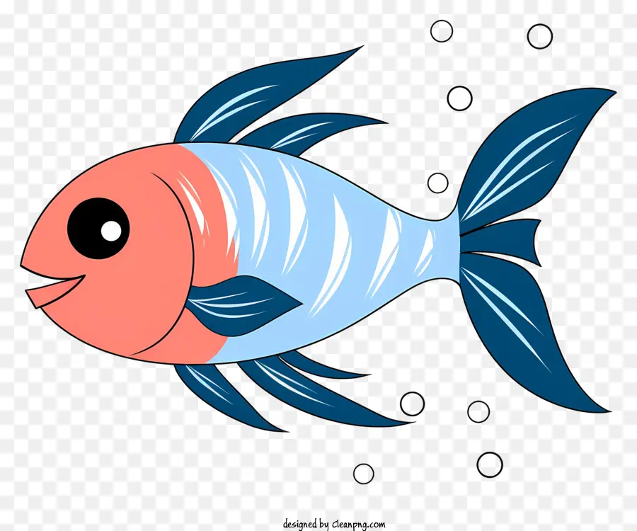 красочная рыба，открытый рот PNG