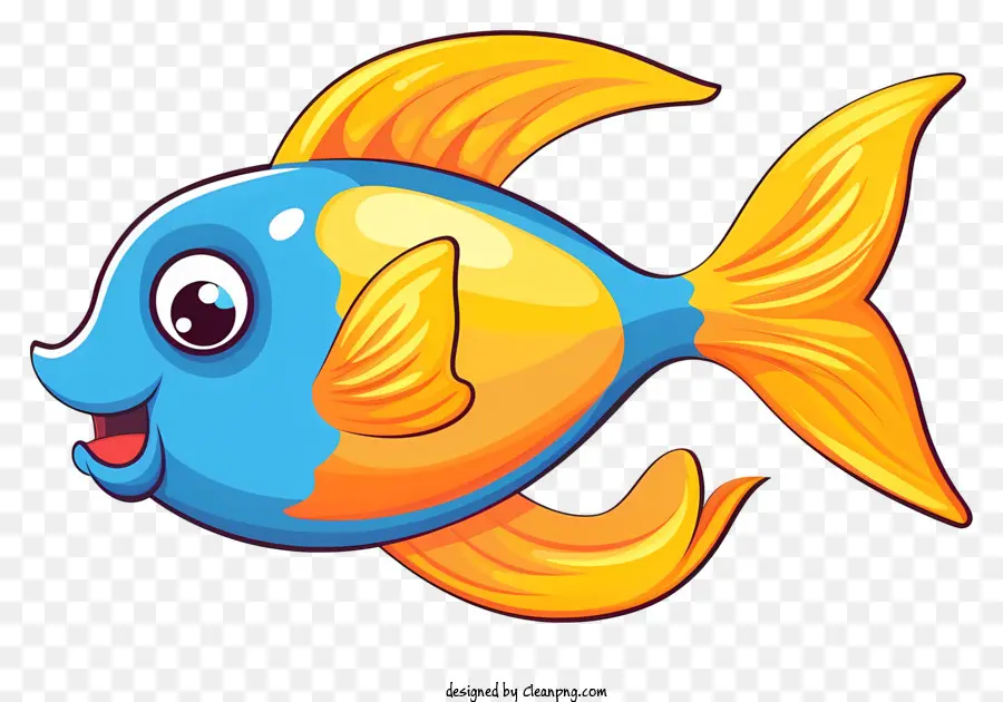 Золотая рыбка，милые PNG