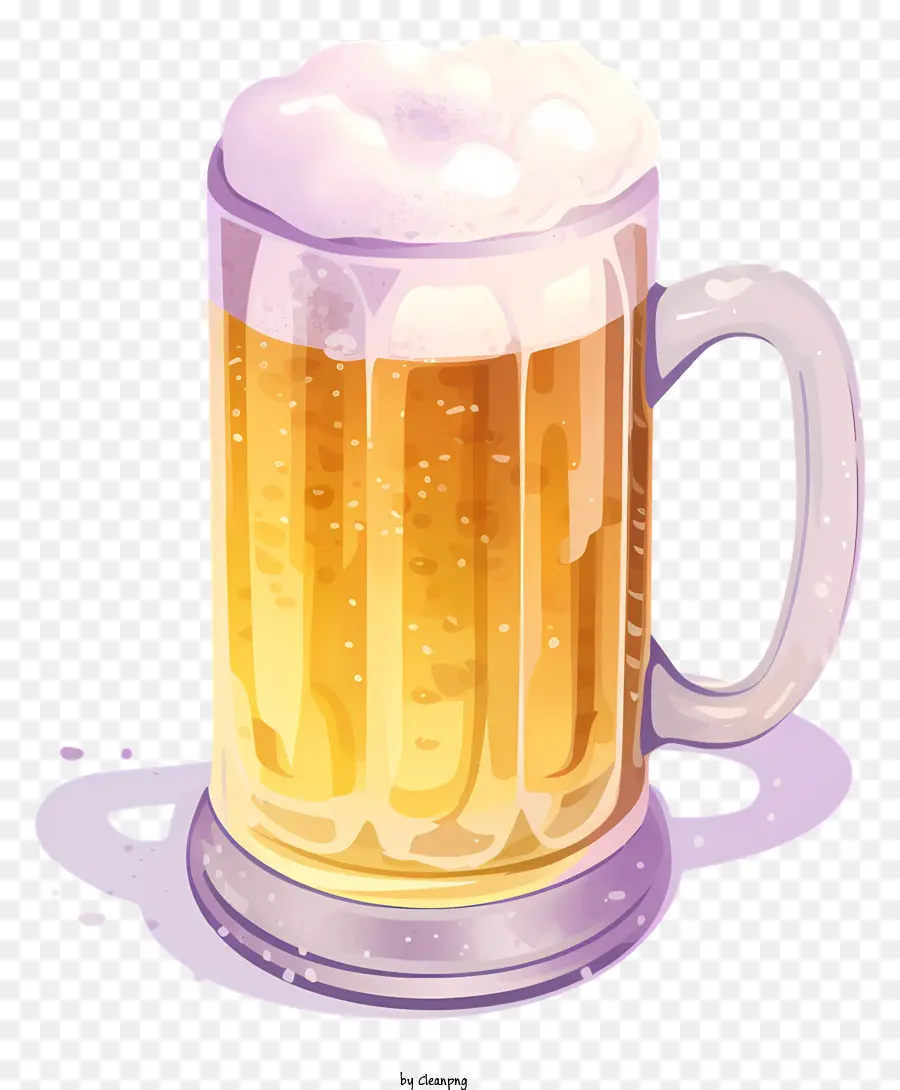 стеклянная кружка，пенистое пиво PNG