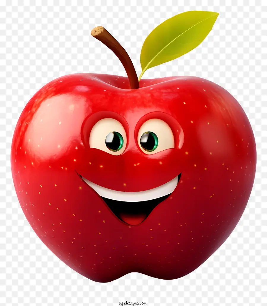 Улыбающее яблоко，красное яблоко PNG