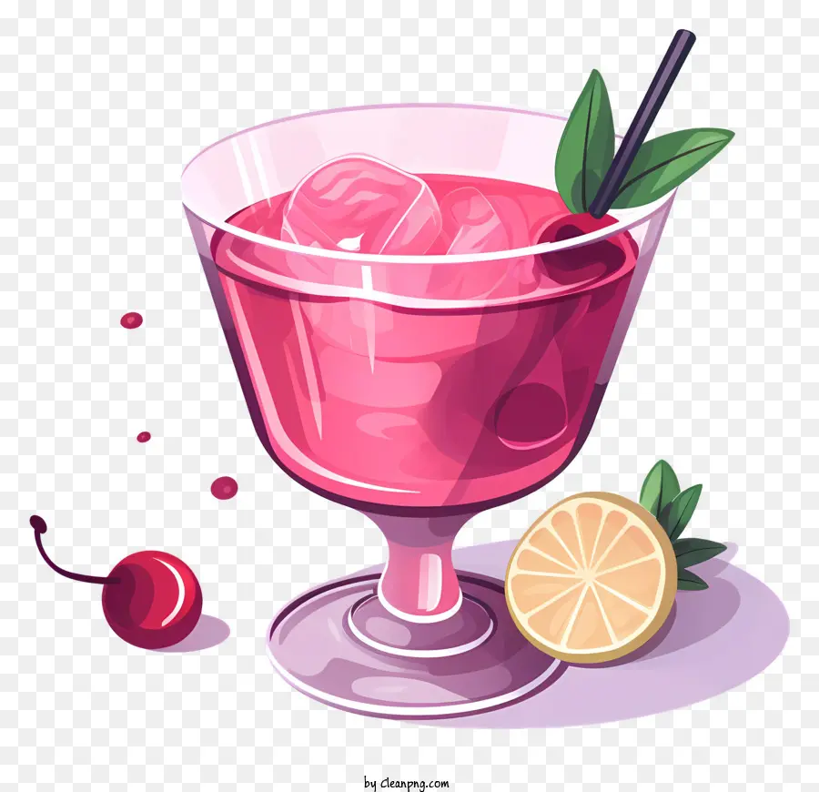 розовый напиток，Glassware PNG