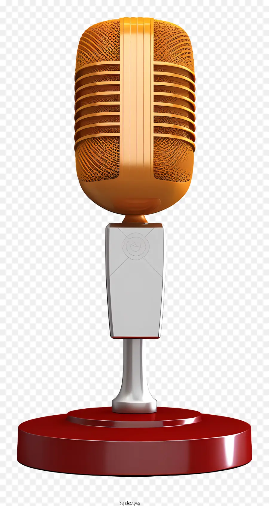 Красный микрофон，Микрофон старого стиля PNG