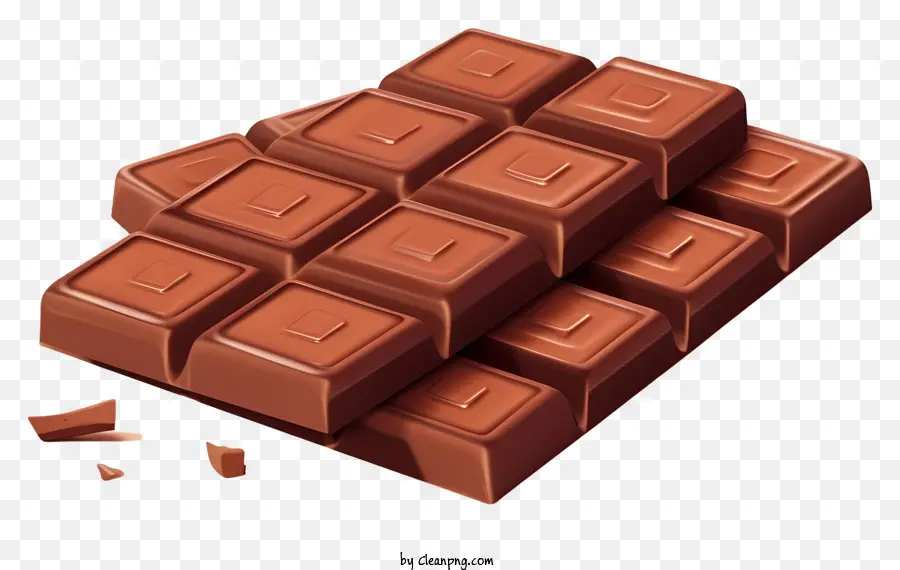 шоколадные плитки，Сломан шоколадный батончик PNG