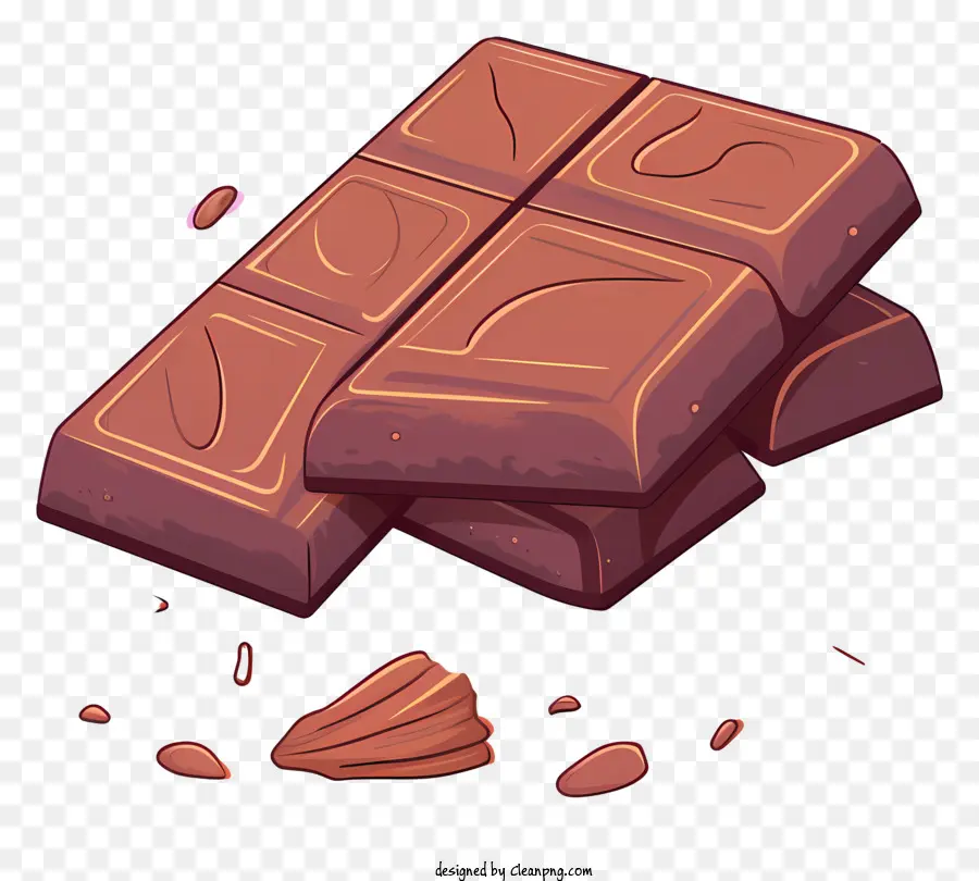 шоколадные плитки，блестящий шоколад PNG