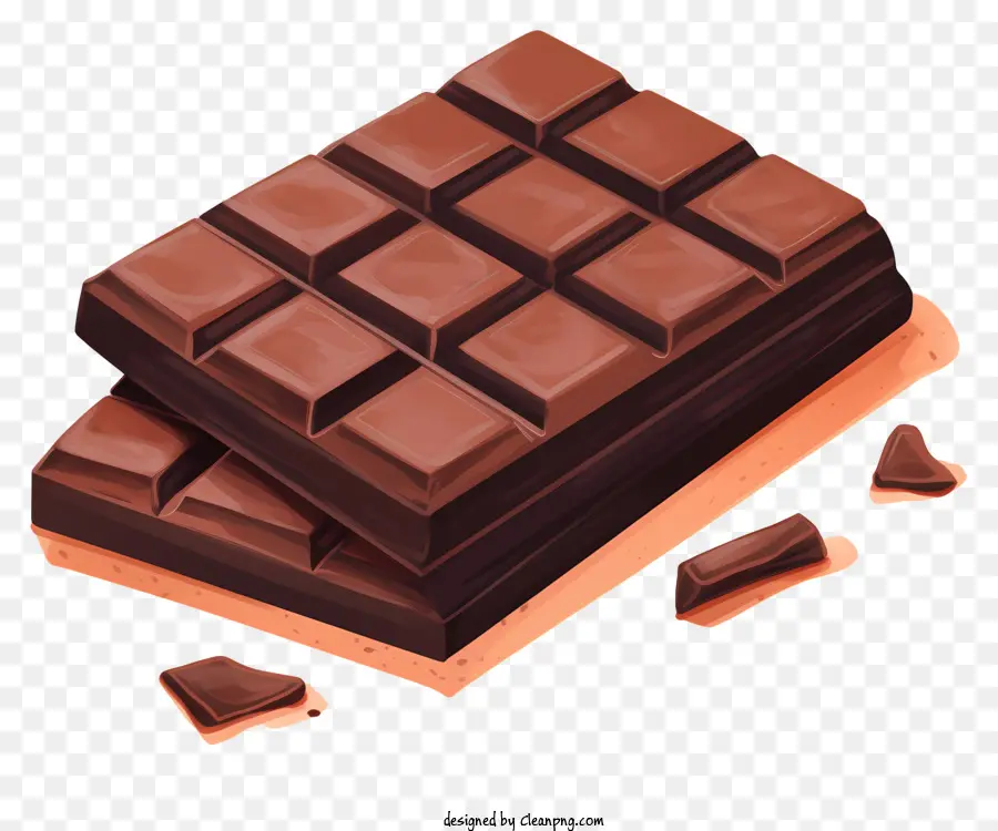 шоколадные плитки，Темный шоколад PNG