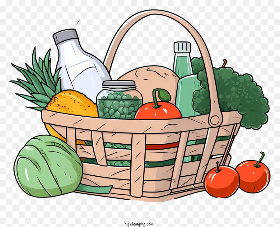 Fruit Basket，овощной корзина PNG