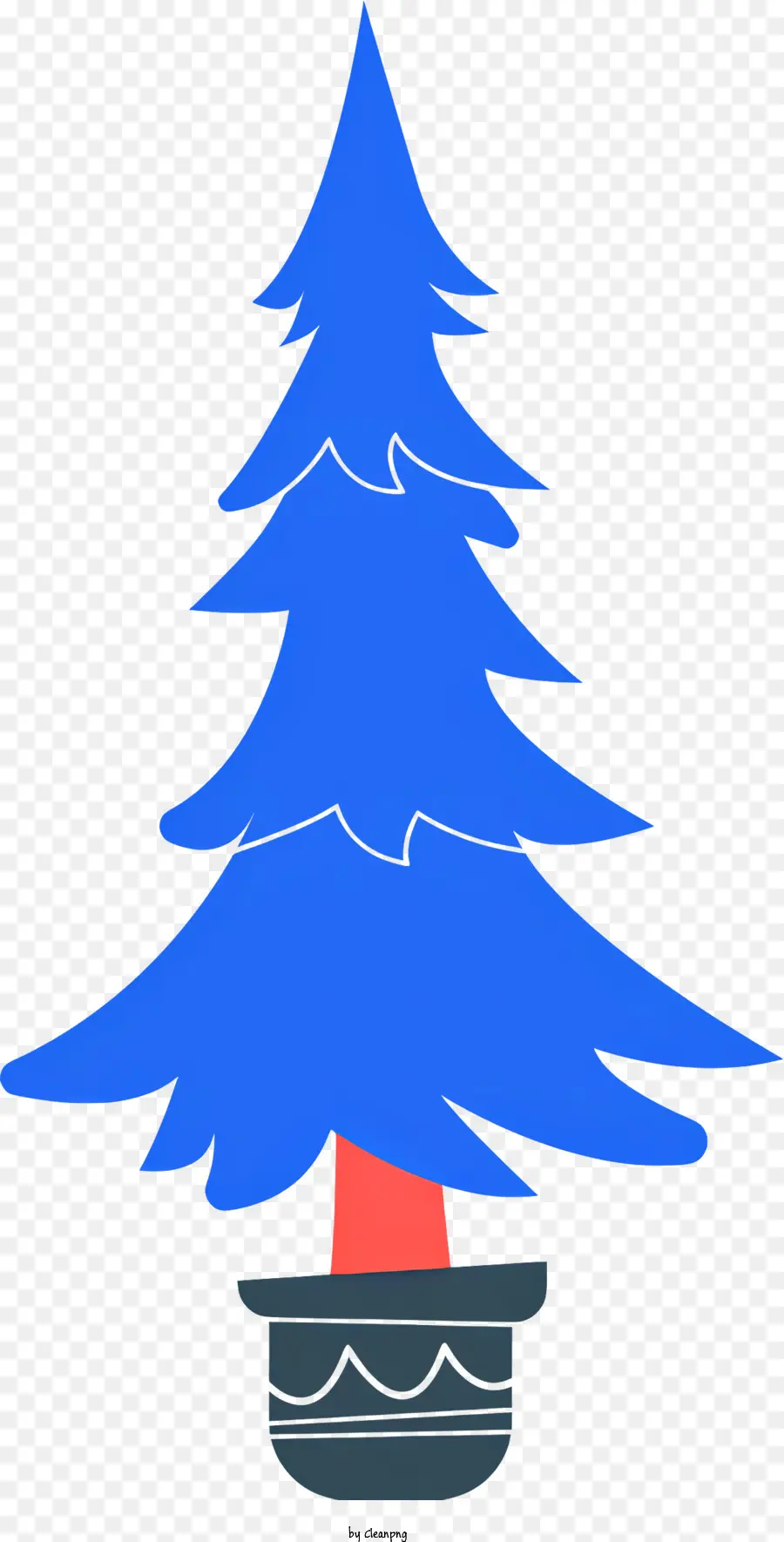 Рождественская елка，синий PNG