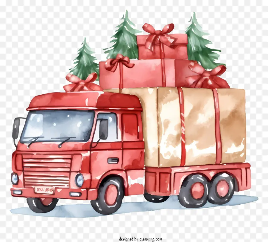 Рождественский грузовик，представлена PNG