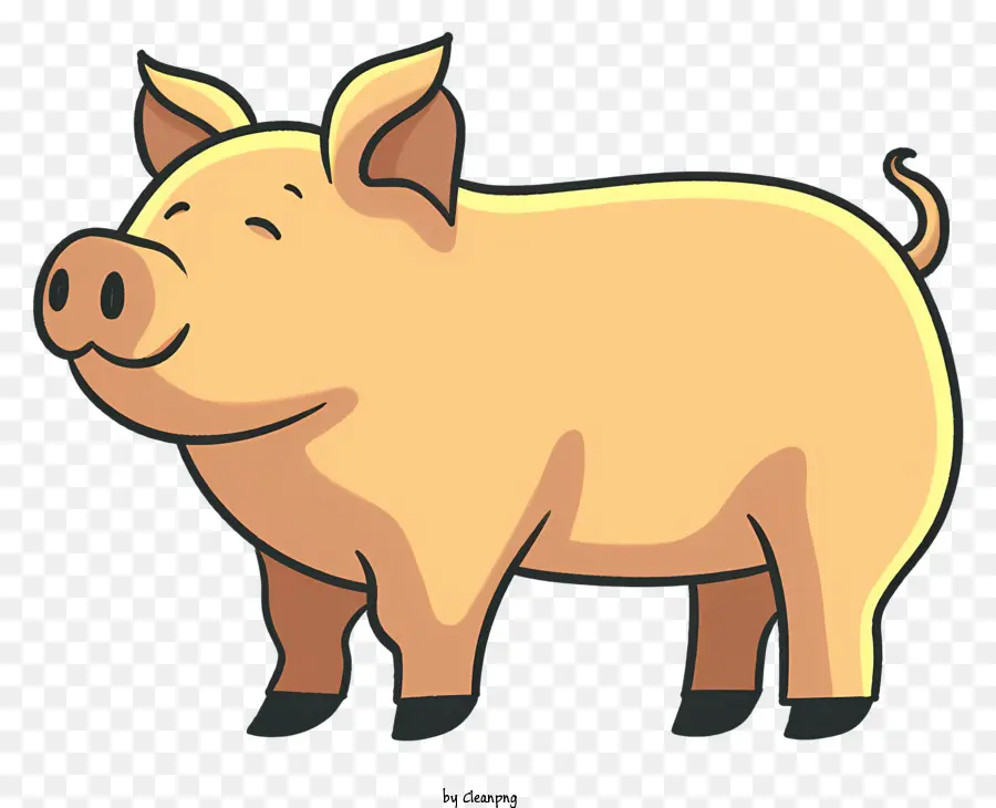 мультфильм свинья，Улыбающаяся свинья PNG