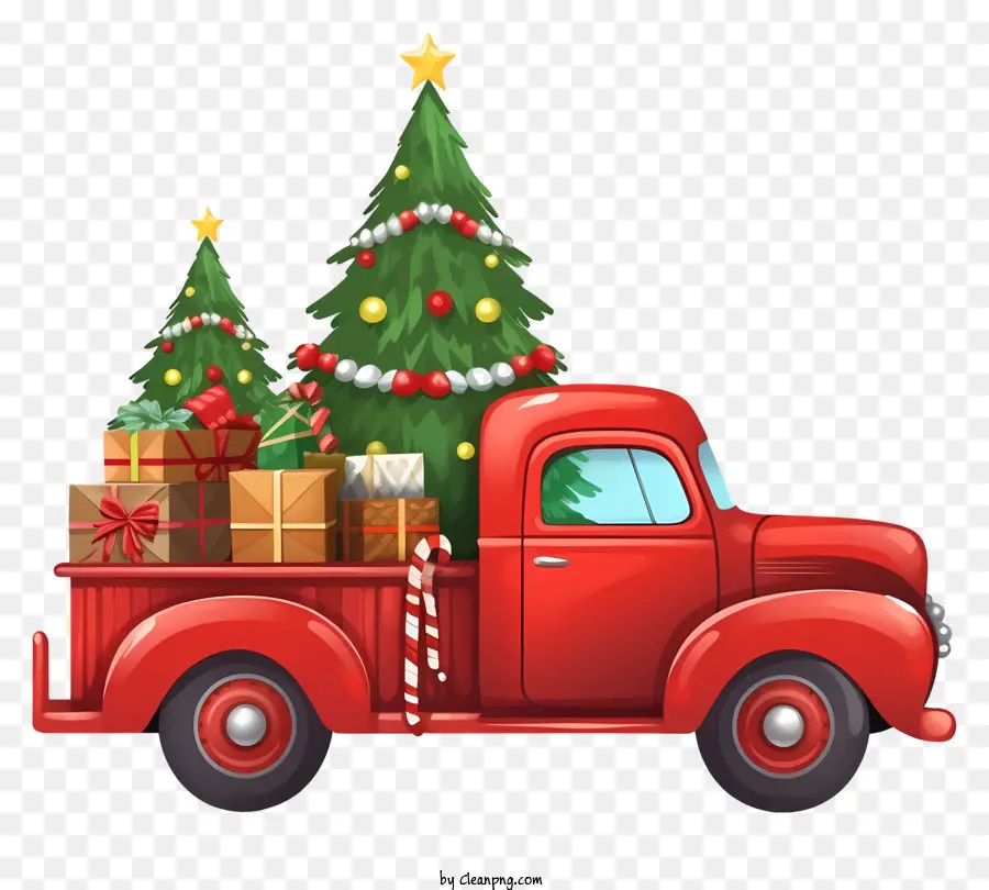 Санта Клаус，Рождественский грузовик PNG