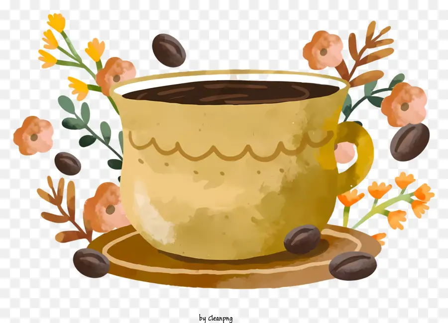 Cup Of Coffee，фасоль PNG