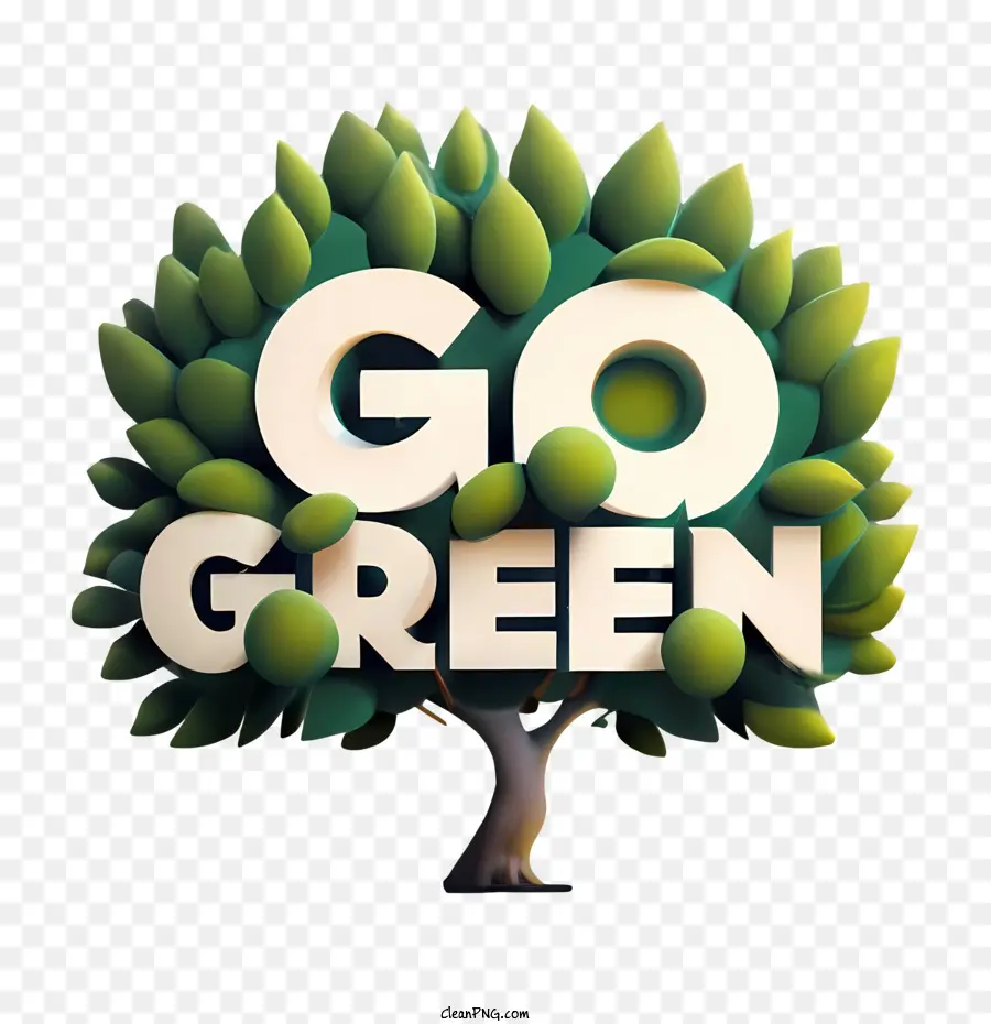 Go Green，Дерево PNG