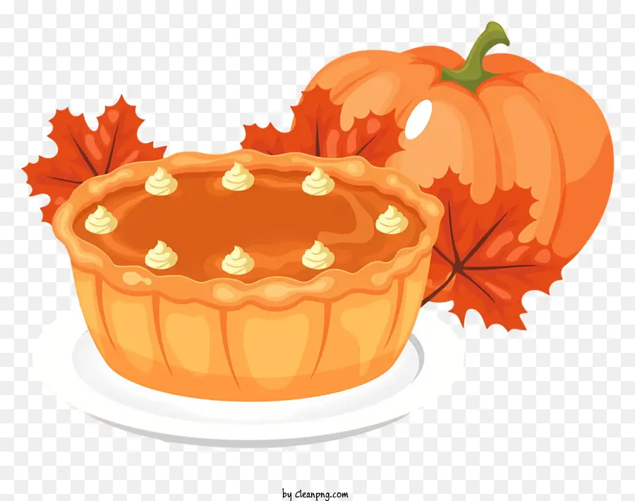 Тыквенный пирог，День Благодарения Десерт PNG