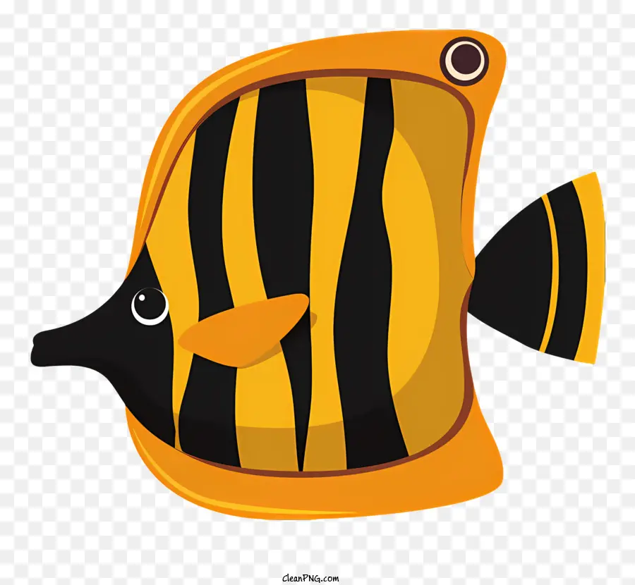 полосатая рыба，апельсиновая и черная рыба PNG