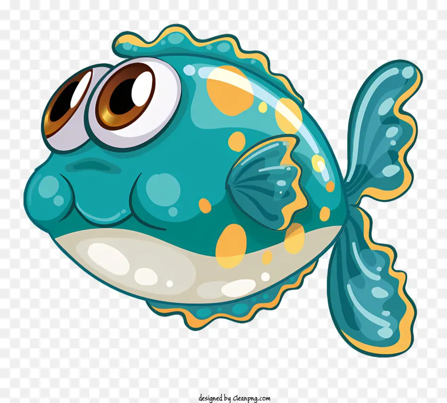 Зеленая Рыбка，рыба с большими глазами PNG