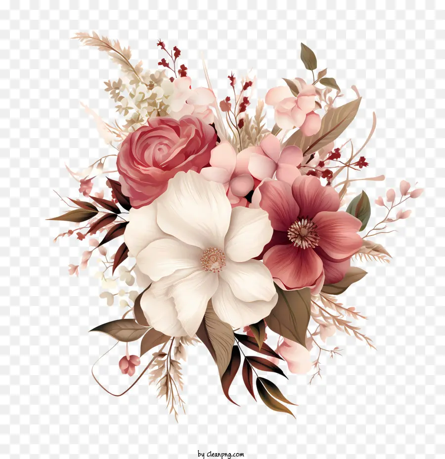 свадебные цветы，букет PNG
