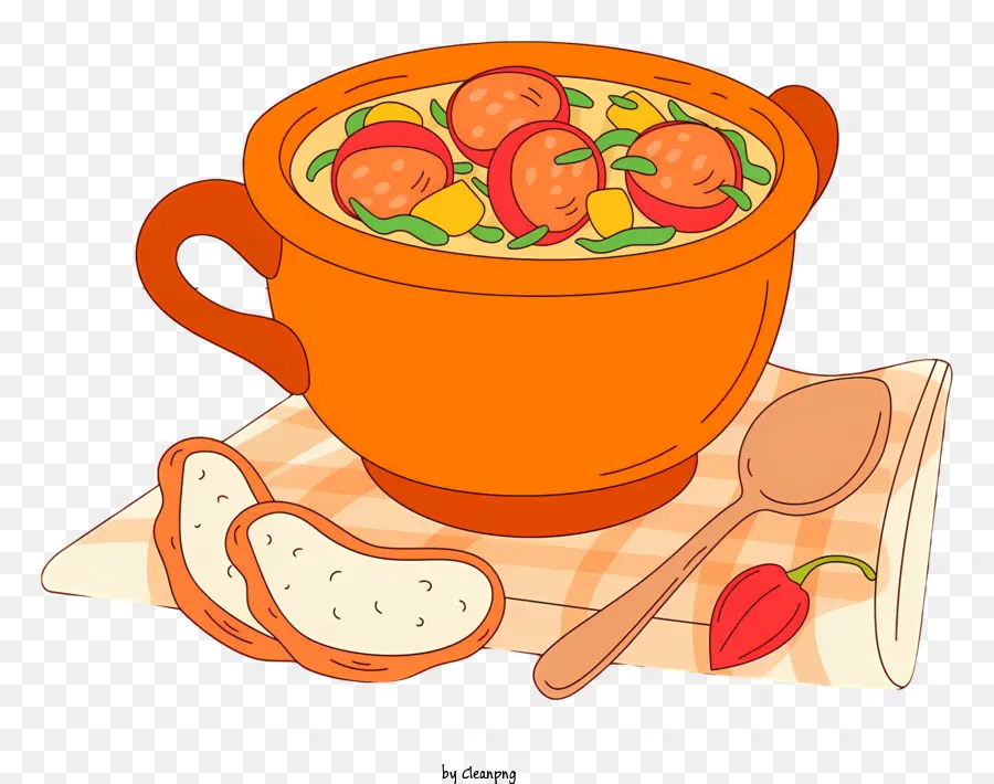 миска супа，Napkin PNG